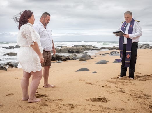 Wedding ceremony by Dr. Gerrit Rademeyer in Colenso