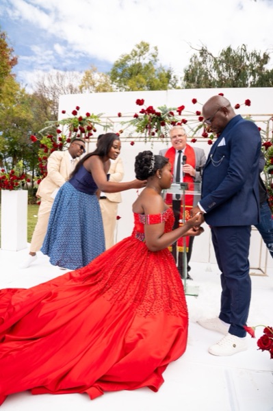 Wedding ceremony by Dr. Gerrit Rademeyer in Colenso